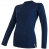 Tee-shirt Femme Laine Mérinos W'S DOUBLE FACE LS Deep-blue SENSOR