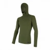 Tee-shirt Homme Laine Mérinos à Capuche DOUBLE FACE HOODED Vert SENSOR
