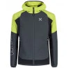 Veste Softshell Homme WIND REVOLUTION HOODY JACKET 9347 Grey-lime Montura